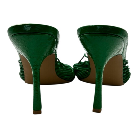 STEVE MADDEN Women's Green Bonds Cage Square Toe Stiletto Heel Mule Sandal Size9 - Picture 6 of 9